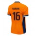 Maillot de foot Pays-Bas Joey Veerman #16 Domicile vêtements Europe 2024 Manches Courtes